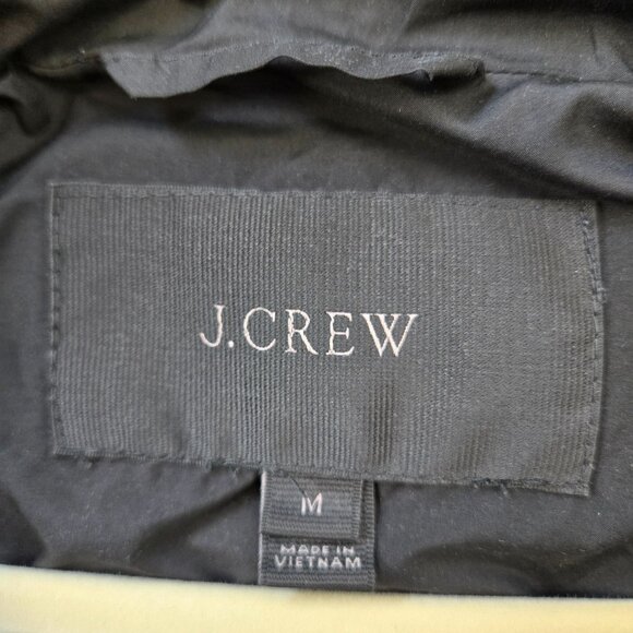 J. Crew Wintress Down Filled Belted Puffer Coat with Removable Hood Size Medium - Picture 3 of 10